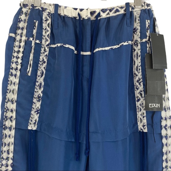 Edun Indigo Dye Silk Drawstring Pant - Picture 3 of 8